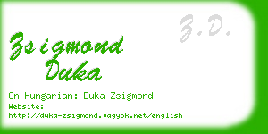 zsigmond duka business card